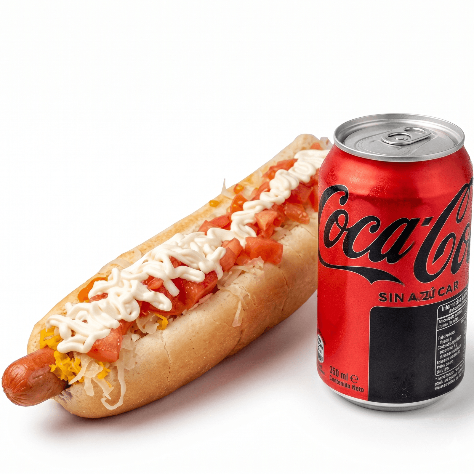 Salchicha Completa + Bebida