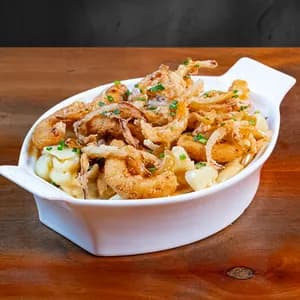 Crispy Onion Mac & Cheese