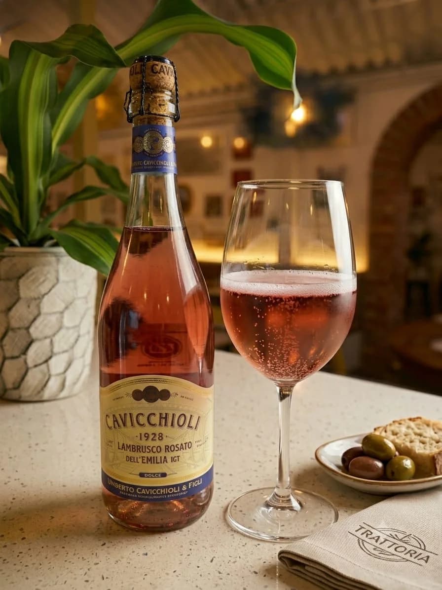 Copa de Vino Lambrusco Rosato Dell Emilia