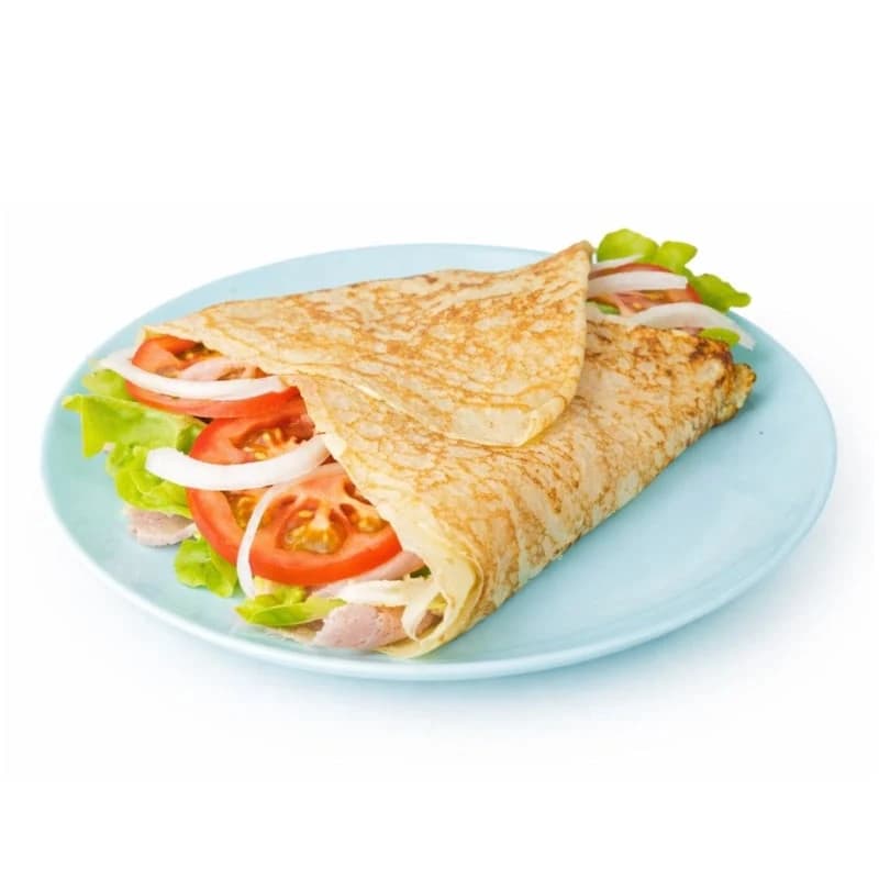 Crepe Con Jamón, Queso y Vegetales