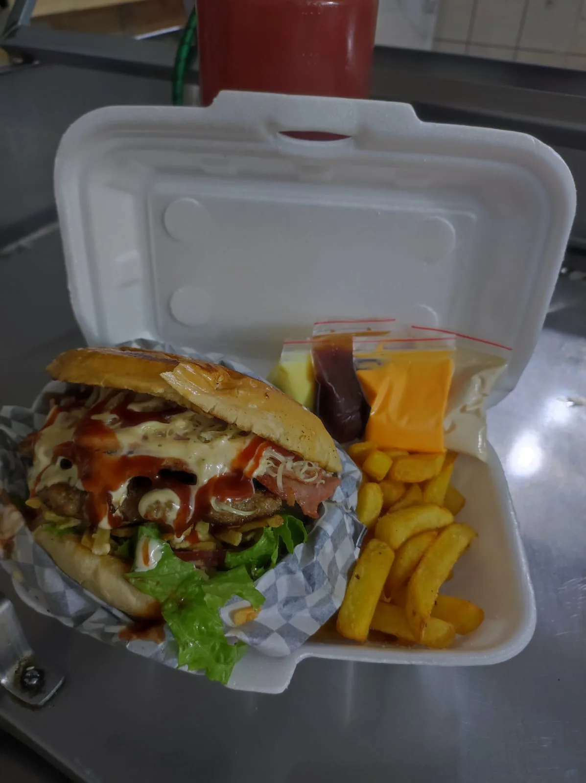 Hamburguesa de Carne con papa