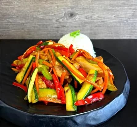 POLLO TERIYAKY CON ARROZ