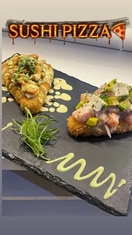 SUSHI PIZZA POLLO Y ACEVICHADO