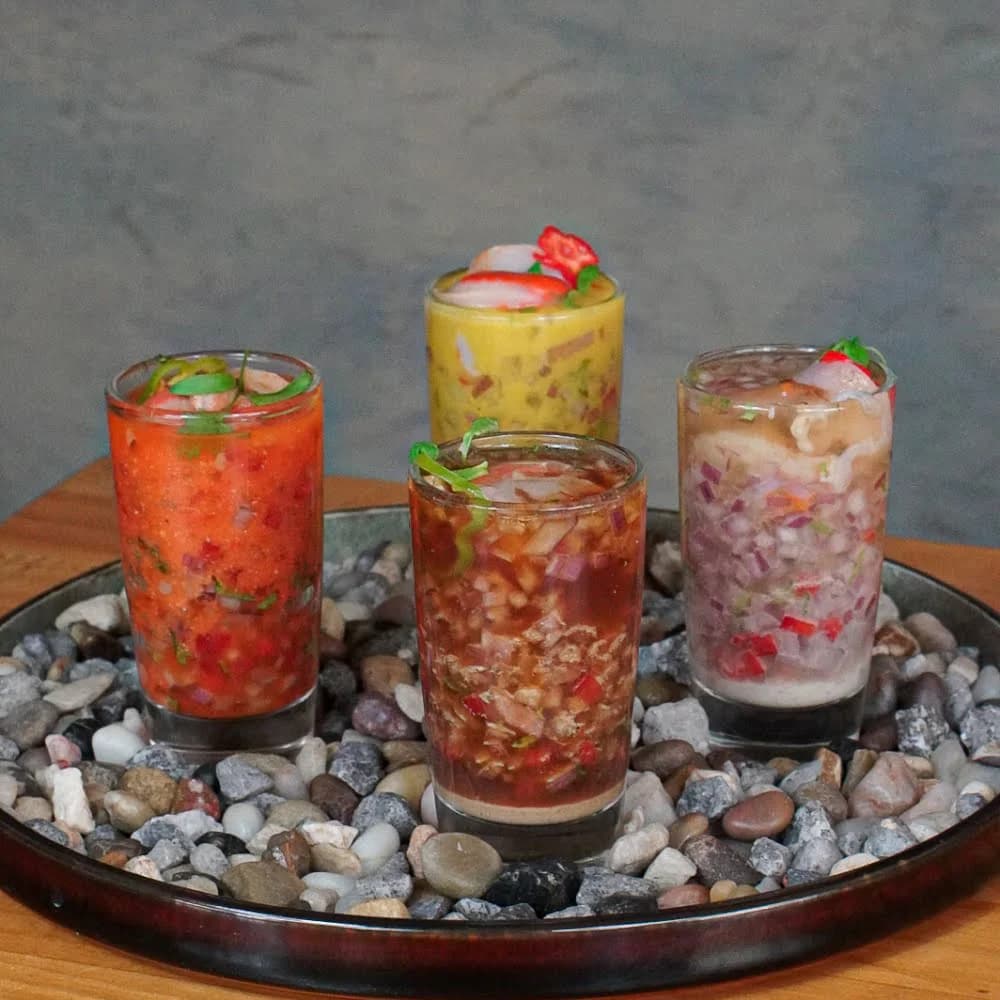 SHOT DE LECHE DE TIGRE CON MARISCOS