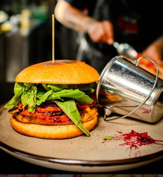 Hamburguesa gourmet vegetariana
