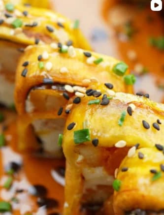 Rollitos de huevo con sésamo
