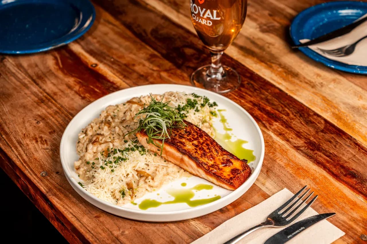 Salmón Risotto