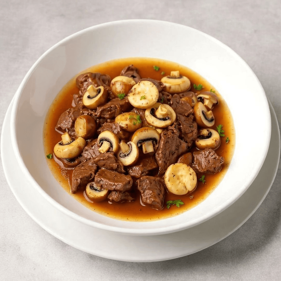 Carne con Champiñones