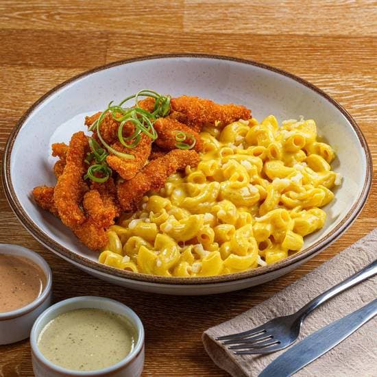 Chicharron con macarrones