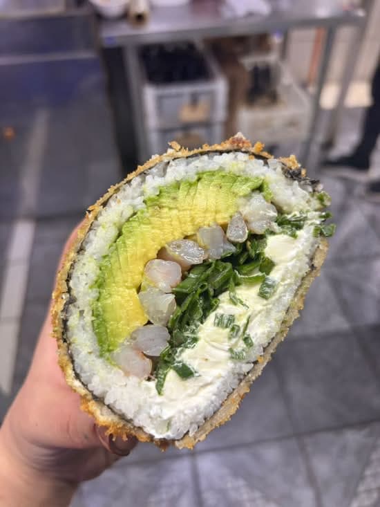 Sushi burger camaron