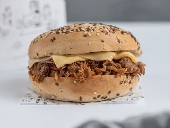 Bagel Pulled Pork Queso