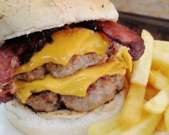 Hamburguesa Doble Cuarto Libra Tocino