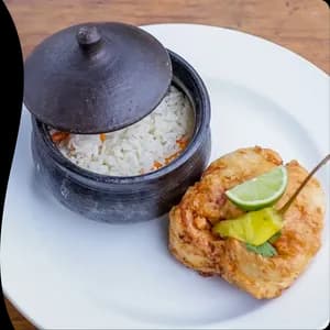 congrio frito cona arroz delivery